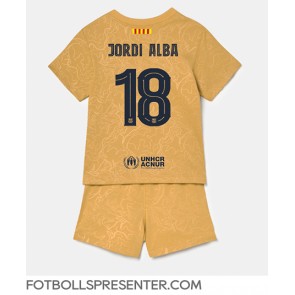 Barcelona Jordi Alba #18 Bortatröja Barn 2022-23 Kortärmad (+ korta byxor)